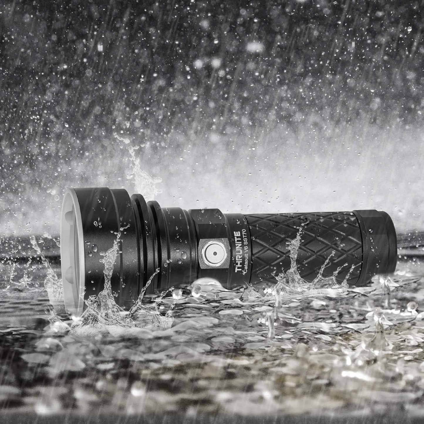 Catapult V6 SST70 USB - C Rechargeable Flashlight, 2836 Lumens, 692M Long Beam Distance, High - Performance LED Searchlight for Tactical, Camping, and Hiking, Black, Cool White - CW - TechNova