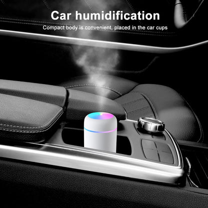 Portable Mini Humidifier, 300Ml Small Cool Mist Humidifier, Quiet Humidifier for Car - Black - TechNova