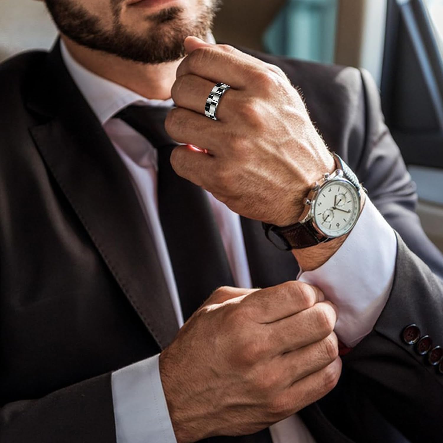 Waterproof Fitness Ring with Heart Rate Monitor for Sleep Tracking & Air Gestures - TechNova