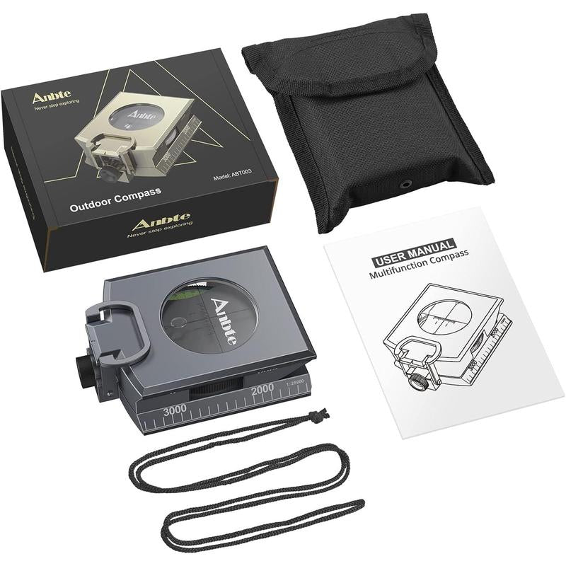 Military Compass with Carry Bag Inclinometer Multifunctional Sighting Compass Waterproof Survival Compass High Accuracy for Navigation Camping Hiking Backpacking Outdoor Activities - TechNova