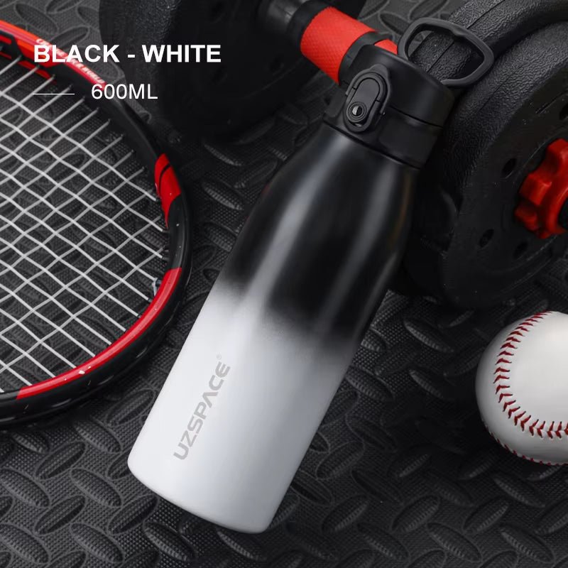 Gradient Color Portable Sport Bottle - Stainless Steel Water Bottle - Girls' Flask 600/1000Ml - TechNova