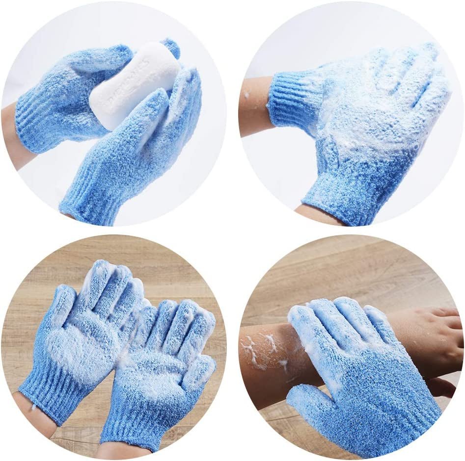 10 Pairs Exfoliating Gloves,Made of 100% Nylon,10 Colors Double Sided Exfoliating Gloves for Beauty Spa Massage Skin Shower Body Scrubber Bathing Accessories. - TechNova