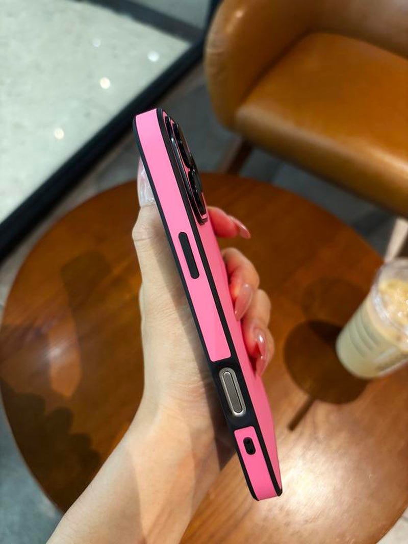 Classy Full Edge Leather Texture Phone Case with Edge Wrap Design, Shockproof Slim Cover, Built in Lens Protector for Iphone 16/15/14/13 PRO MAX - TechNova