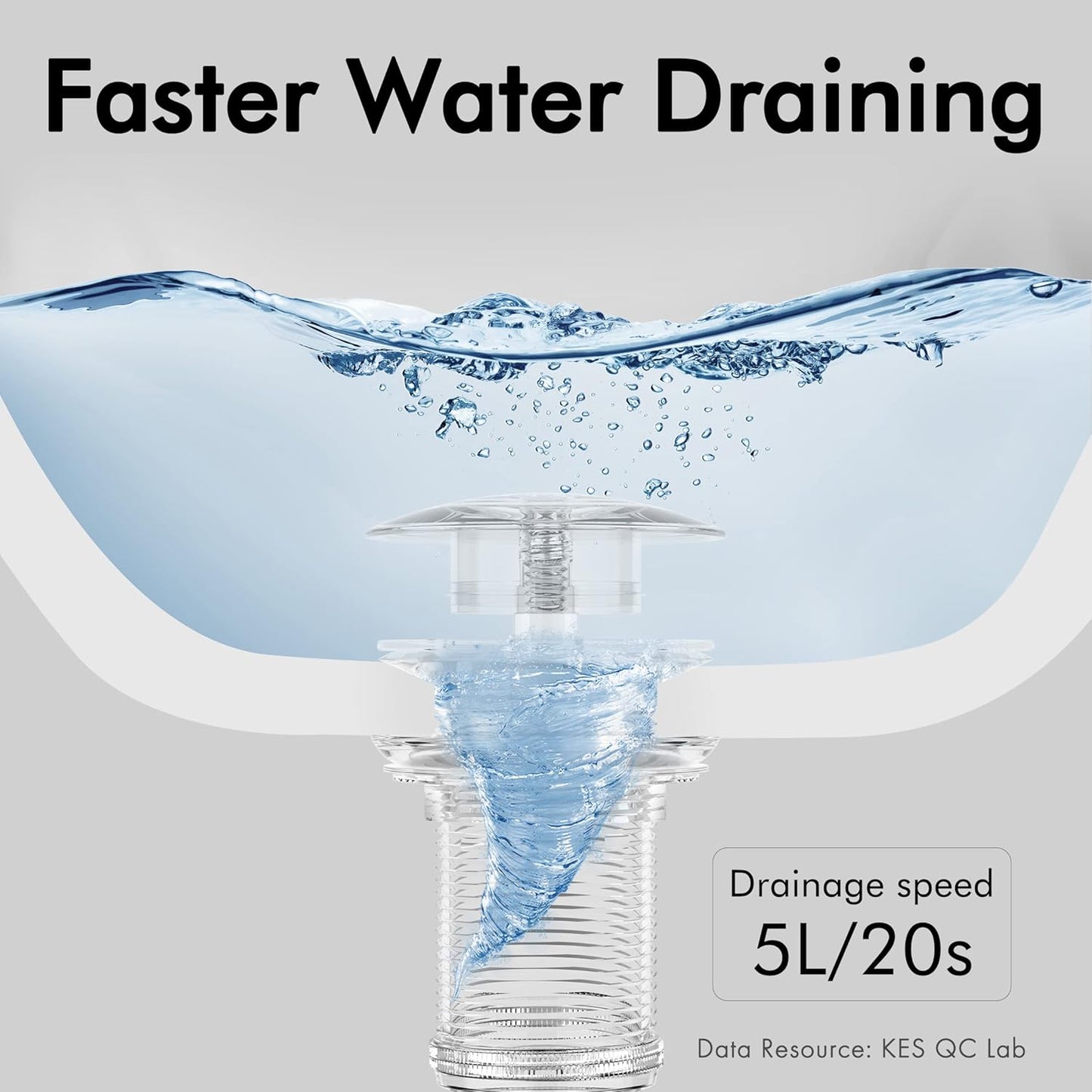 Chrome Pop-Up Vessel Sink Drain Stopper, Rustproof Brass/Stainless Steel S2008D-CH - TechNova