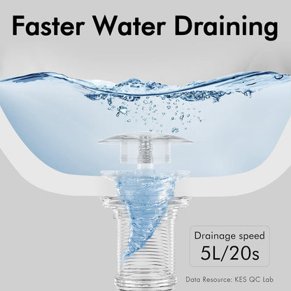 Chrome Pop-Up Vessel Sink Drain Stopper, Rustproof Brass/Stainless Steel S2008D-CH - TechNova