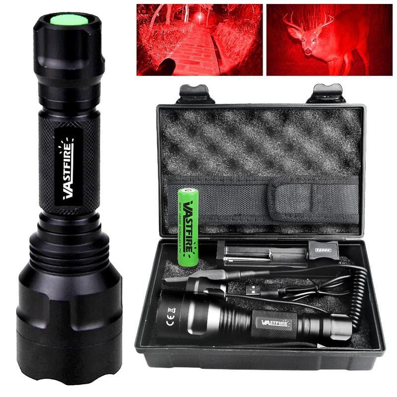 VASTFIRE C8 Series LED Flashlight Gift Set, Available with Pressure Switch for Emergency Lighting, Camping, Long Distance Night Observation Gift for Husband and Father. - TechNova