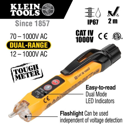 NCVT3PKIT Electrical Test Kit, Dual - Range Non - Contact Voltage Tester with Flashlight, AC/DC Voltage Tester - TechNova