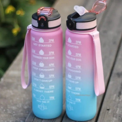 Pretty Portable 1L Leakproof Gym Water Bottle for Travel & Fitness - TechNova