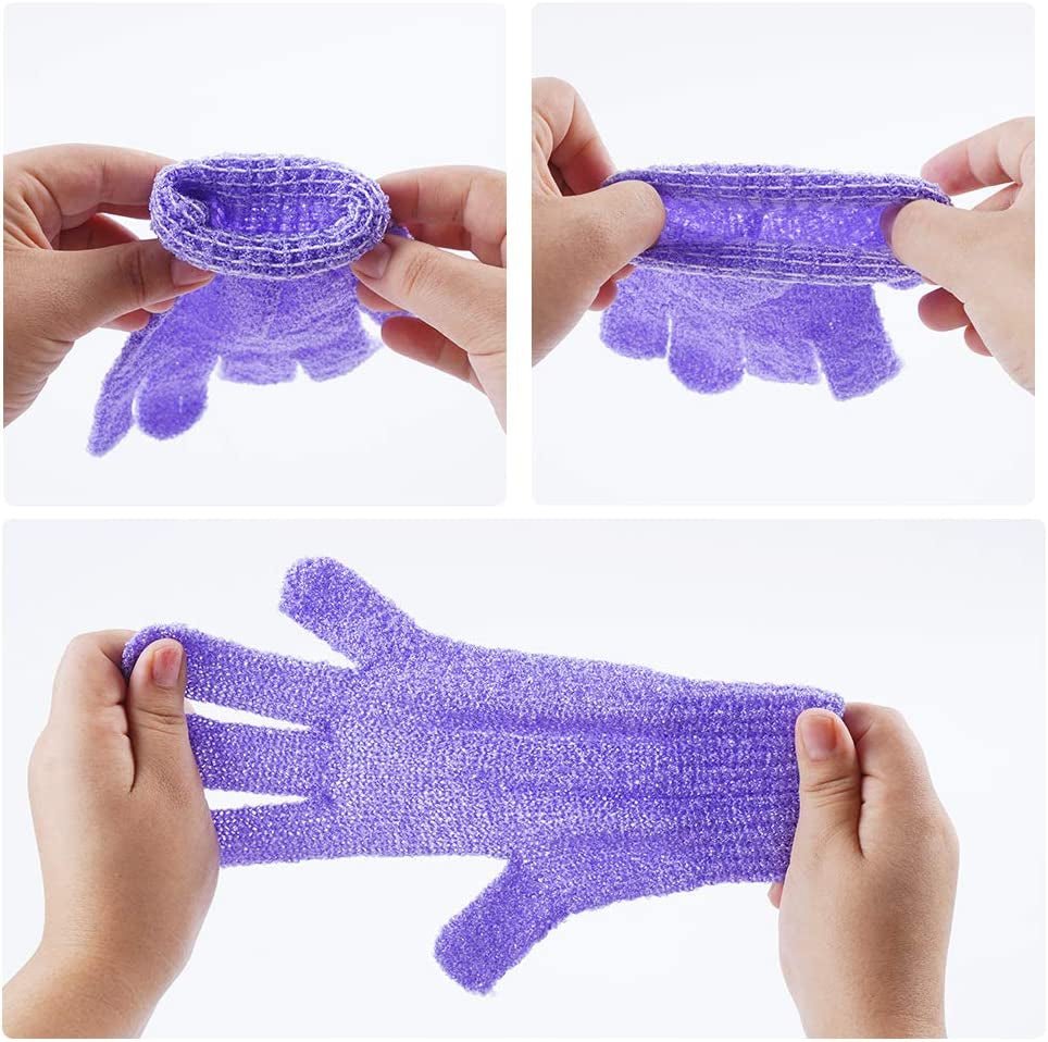 10 Pairs Exfoliating Gloves,Made of 100% Nylon,10 Colors Double Sided Exfoliating Gloves for Beauty Spa Massage Skin Shower Body Scrubber Bathing Accessories. - TechNova