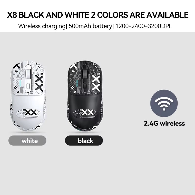 X8 Wireless Gaming Mouse 500Mah TYPE - C Rechargeable Office Mouse Suitable for Laptop Desktop Computers - TechNova
