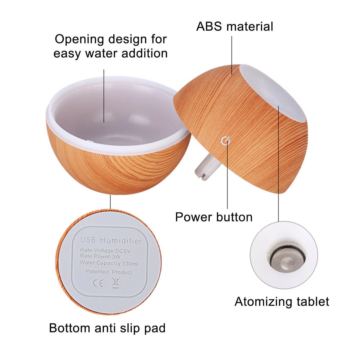 Ultrasonic Essential Oil Diffuser & Humidifier with Color-Changing LED - Large Room Vaporizer - TechNova