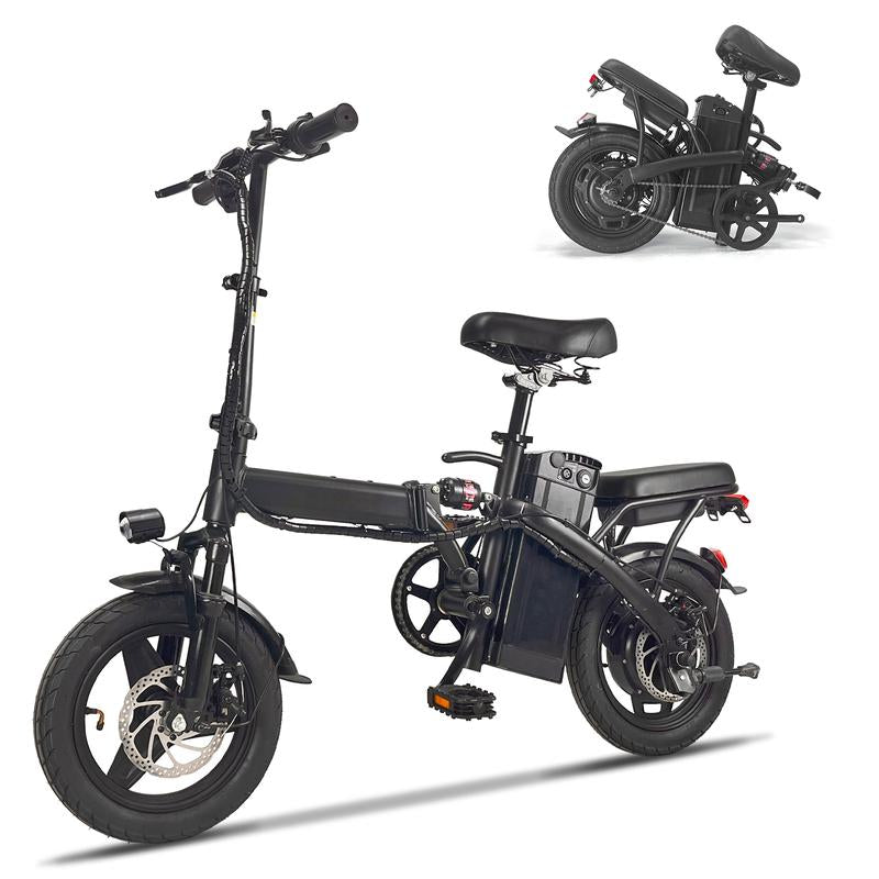 14" Lightweight Folding Electric Commuter E-Bike | 48V 500W Motor | 20MPH Speed | UL 2849 Certified - TechNova