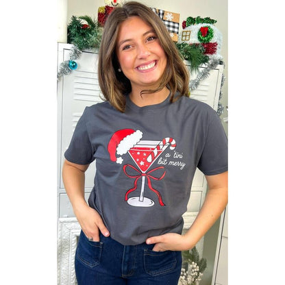A Tini Bit Merry Christmas Graphic Shirt - TechNova