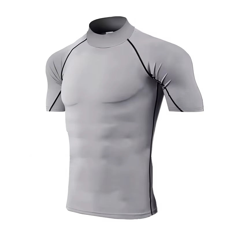 Men's Compression Sportswear Tee - Quick Dry Bodybuilding Workout Shirt - TechNova