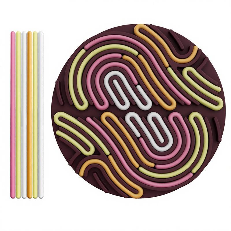 Sensory Activity Board Silicone Pad Early Learning Games Early Education Toys Party Favors for Christmas, Birthday, Halloween, Thanksgiving, School Day Kindergarten Activity Tools Stress Relief Quiet Toys - TechNova