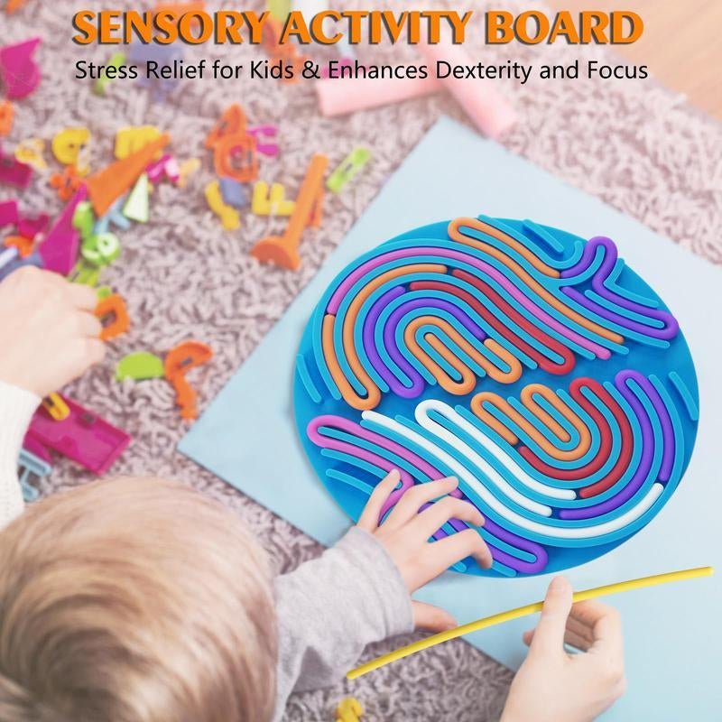 Sensory Activity Board Silicone Pad Early Learning Games Early Education Toys Party Favors for Christmas, Birthday, Halloween, Thanksgiving, School Day Kindergarten Activity Tools Stress Relief Quiet Toys - TechNova