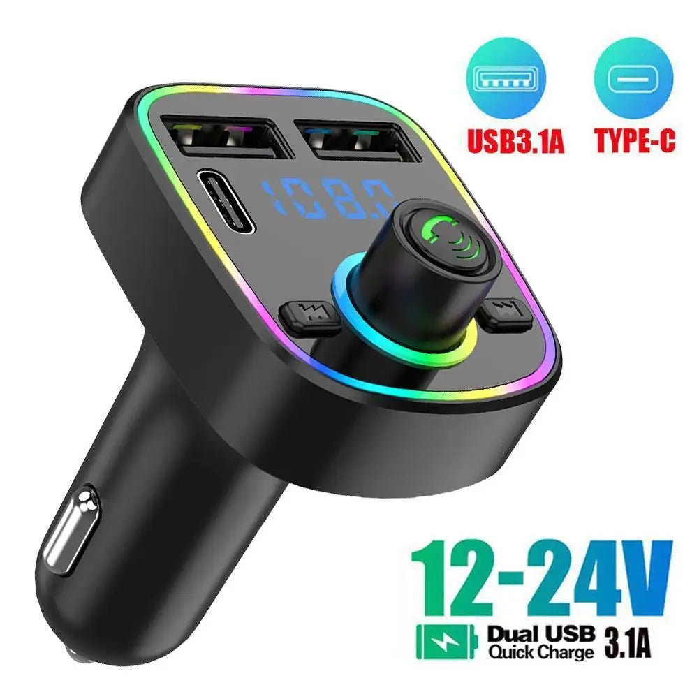 Car Bluetooth Handsfree Car MP3 Car FM Card Car MP3 Audio Radio Handsfree MP3 Modulator Player - TechNova
