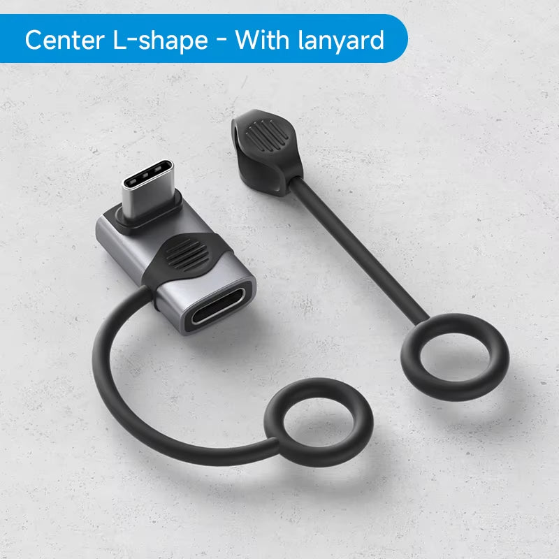 240W USB C to C Adapter 40Gbps 8K 60Hz 90 Degree Converter USB4 Adapter for Thunderbolt 4/3 Macbook Iphone 17 Pro Tablet - TechNova