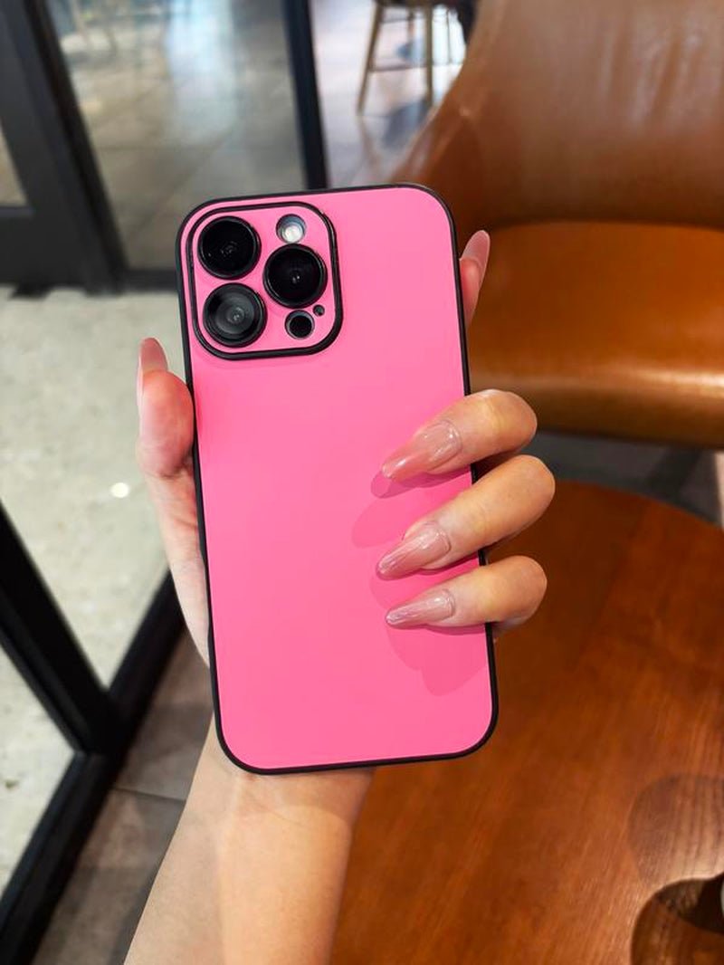 Classy Full Edge Leather Texture Phone Case with Edge Wrap Design, Shockproof Slim Cover, Built in Lens Protector for Iphone 16/15/14/13 PRO MAX - TechNova