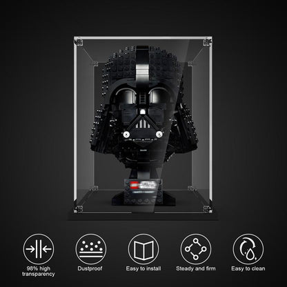 Display Case for Star - Wars Helmet, Display Box Compatible with Helmet 75429 76285 75349 75328 75304 75351 75327 76187 76182 76199 - TechNova