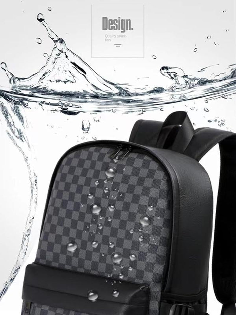 Fashion Schoolbag Leather Backpack Leisure Business Travel Multifunctional Backpack Laptop Bag - TechNova