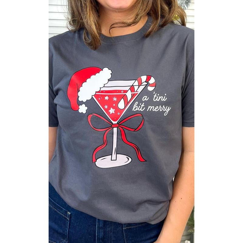 A Tini Bit Merry Christmas Graphic Shirt - TechNova