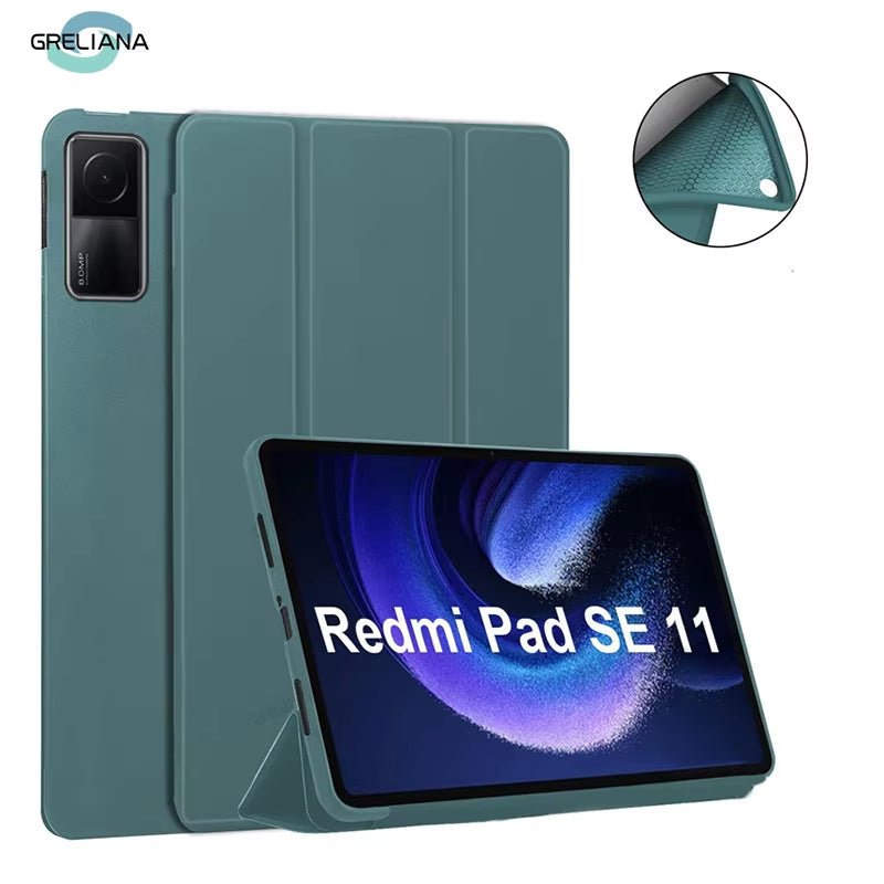 For Mi Pad 8 7 6 Pro 5 11.2 Case Redmi Pad SE 11 10.6 8.7 2 Pro 12.1 Auto Wake up & Sleep Silicone Cover Support Charging - TechNova