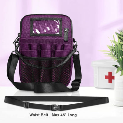 Nurse Fanny Pack with Tape Holder, Multi Compartment Medical Gear Pocket Belt Bag Nursing Organizer Pouch | Utility Waist Pack for Stethoscopes, Bandage Scissors Other Medical Supplies, Purple - TechNova