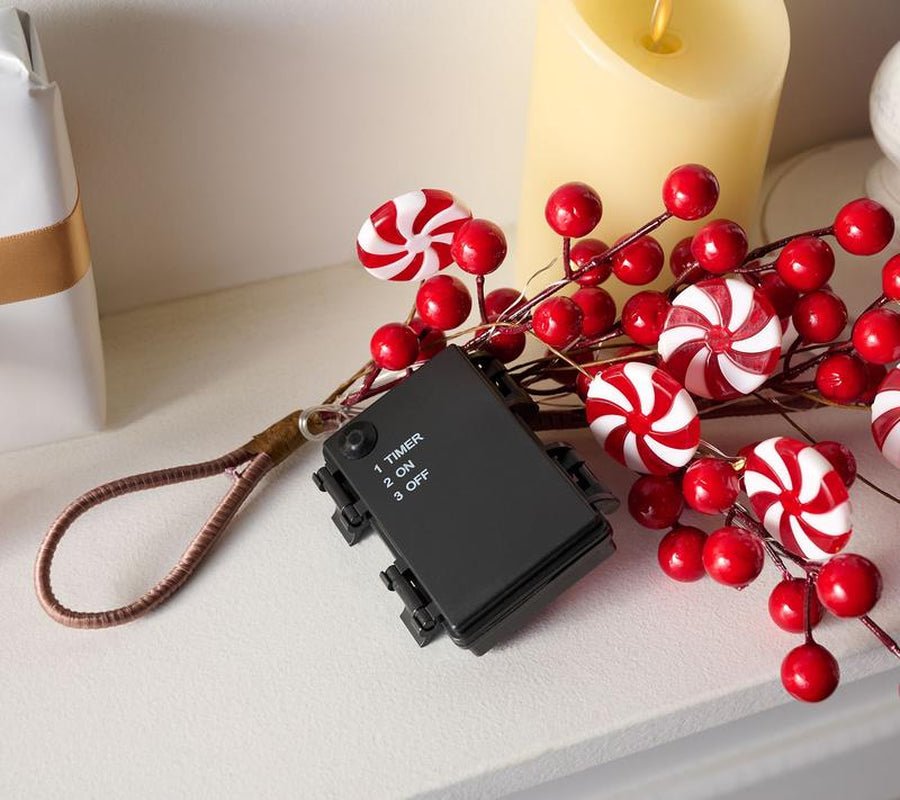 Kringle Express 4' Peppermint Swirl & Berries Garland - TechNova