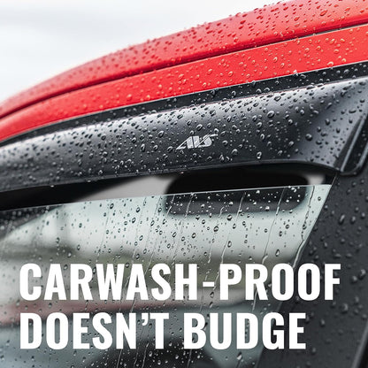 [] outside Mount Rain Guards for 2008 - 2020 Dodge Journey | Window Vent Visors, 4 Pcs. - Smoke | 94072 - TechNova