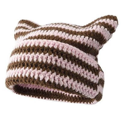 [Thanksgiving and Halloween Gifts] Beanie for Women Men Crochet Hat Hat Cute Hat with Ears Beanie Winter Hat Slouchy Beanie - TechNova