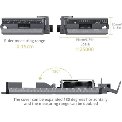 Military Compass with Carry Bag Inclinometer Multifunctional Sighting Compass Waterproof Survival Compass High Accuracy for Navigation Camping Hiking Backpacking Outdoor Activities - TechNova
