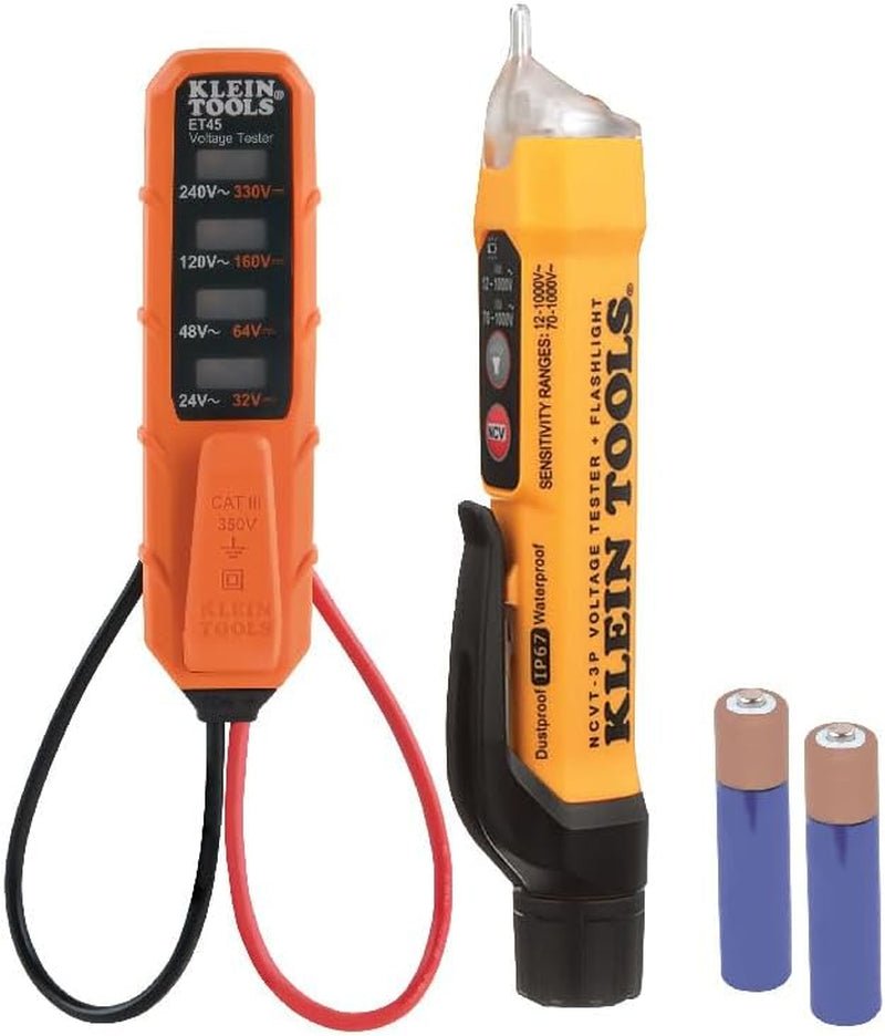 NCVT3PKIT Electrical Test Kit, Dual - Range Non - Contact Voltage Tester with Flashlight, AC/DC Voltage Tester - TechNova