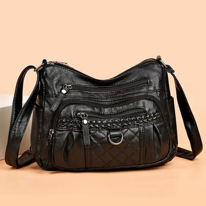 Stylish Crossbody Bag with Adjustable Straps & Woven Design - Women's Commuter Purse - TechNova