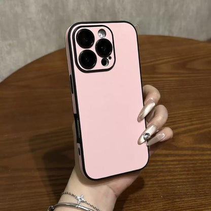 Classy Full Edge Leather Texture Phone Case with Edge Wrap Design, Shockproof Slim Cover, Built in Lens Protector for Iphone 16/15/14/13 PRO MAX - TechNova