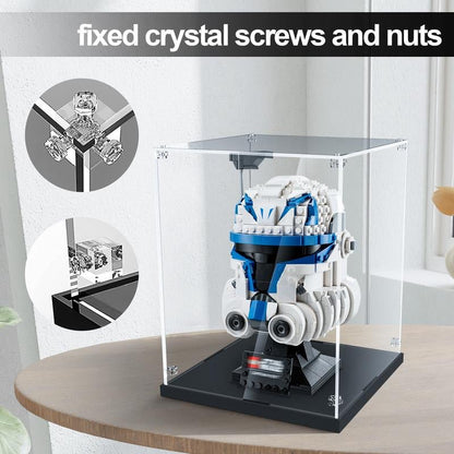 Display Case for Star - Wars Helmet, Display Box Compatible with Helmet 75429 76285 75349 75328 75304 75351 75327 76187 76182 76199 - TechNova