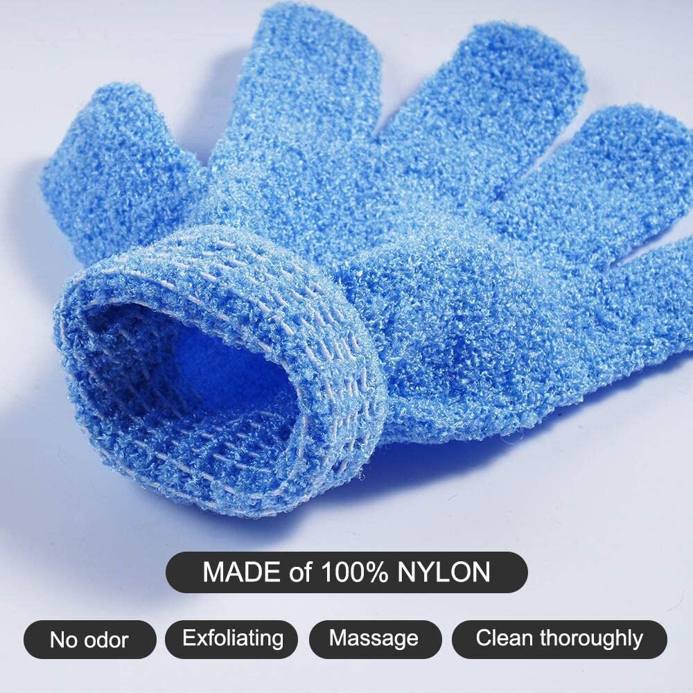 10 Pairs Exfoliating Gloves,Made of 100% Nylon,10 Colors Double Sided Exfoliating Gloves for Beauty Spa Massage Skin Shower Body Scrubber Bathing Accessories. - TechNova