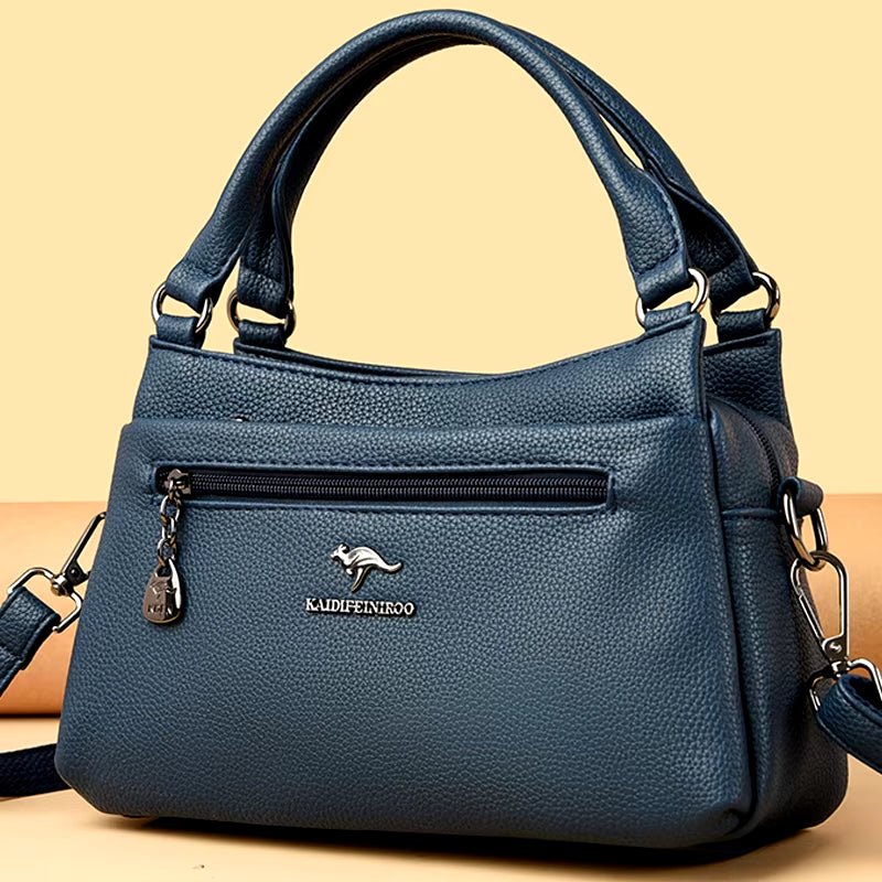 Luxury 100% Top Layer Cowhide Handbag Solid Color Designer Brand Women'S Crossbody Bags Exquisite Hardware LOGO Shoulder Bags - TechNova