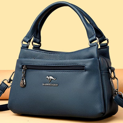 Luxury 100% Top Layer Cowhide Handbag Solid Color Designer Brand Women'S Crossbody Bags Exquisite Hardware LOGO Shoulder Bags - TechNova