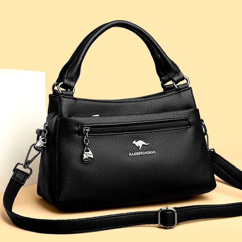 Luxury 100% Top Layer Cowhide Handbag Solid Color Designer Brand Women'S Crossbody Bags Exquisite Hardware LOGO Shoulder Bags - TechNova