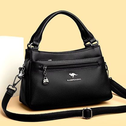 Luxury 100% Top Layer Cowhide Handbag Solid Color Designer Brand Women'S Crossbody Bags Exquisite Hardware LOGO Shoulder Bags - TechNova