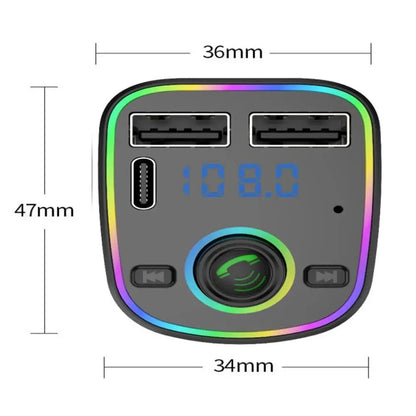 Car Bluetooth Handsfree Car MP3 Car FM Card Car MP3 Audio Radio Handsfree MP3 Modulator Player - TechNova