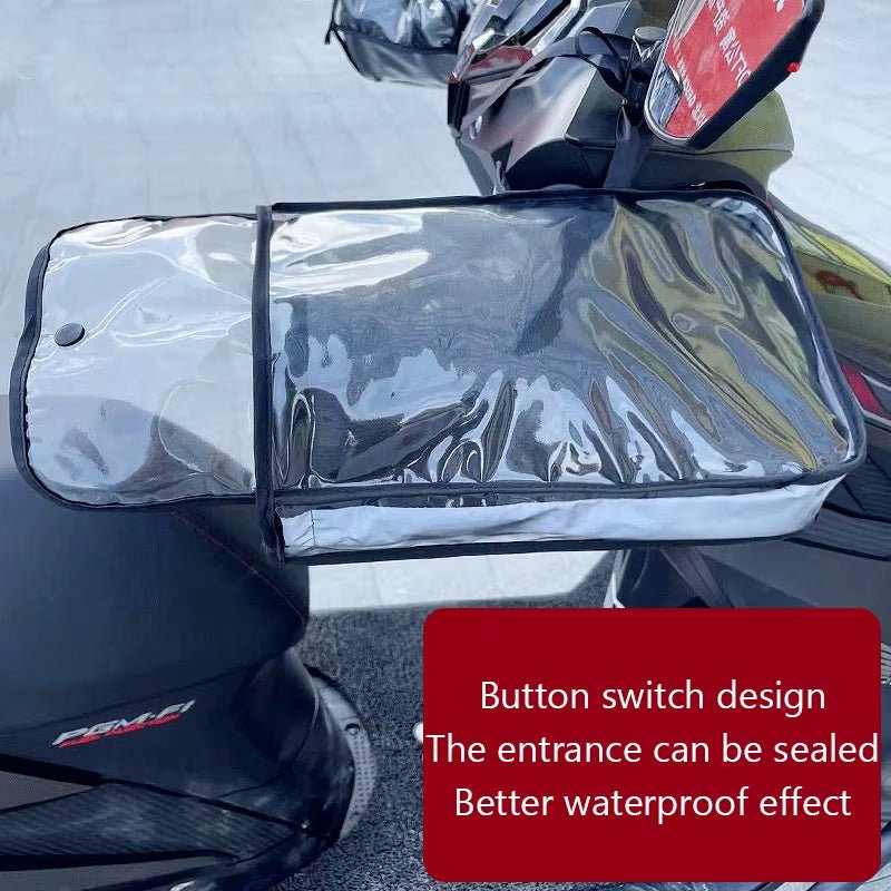 Waterproof Motorcycle Handlebar Muffs Winter Mitts Warm Gloves - Keep Hands Dry & Toasty! - TechNova