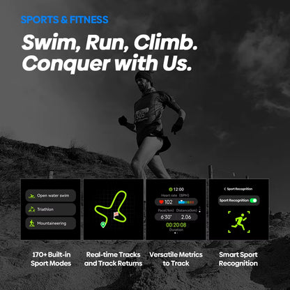 New Stratos 2 Ultra GPS Smart Watch Built - In Compass Barometric Altimeter Dual - Band GNSS Voice Calling Smartwatch 10 ATM - TechNova