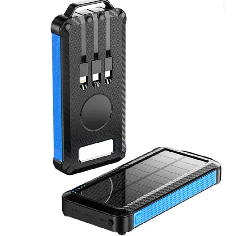 Ip65 Waterproof Portable Wireless Solar Power Bank Panel Charger Solar Powerbank Usb - C - TechNova