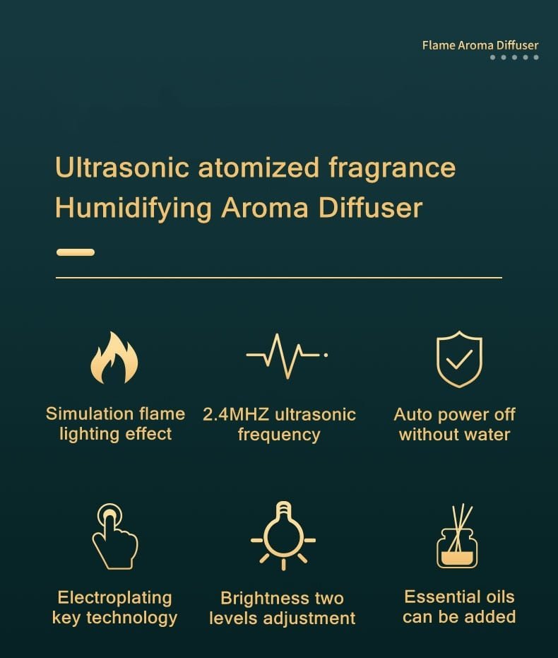 Ultrasonic Usb Fire Essential Oil Aroma Diffuser - TechNova