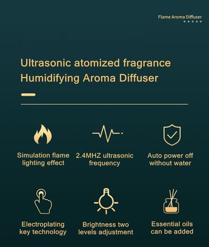 Ultrasonic Usb Fire Essential Oil Aroma Diffuser - TechNova